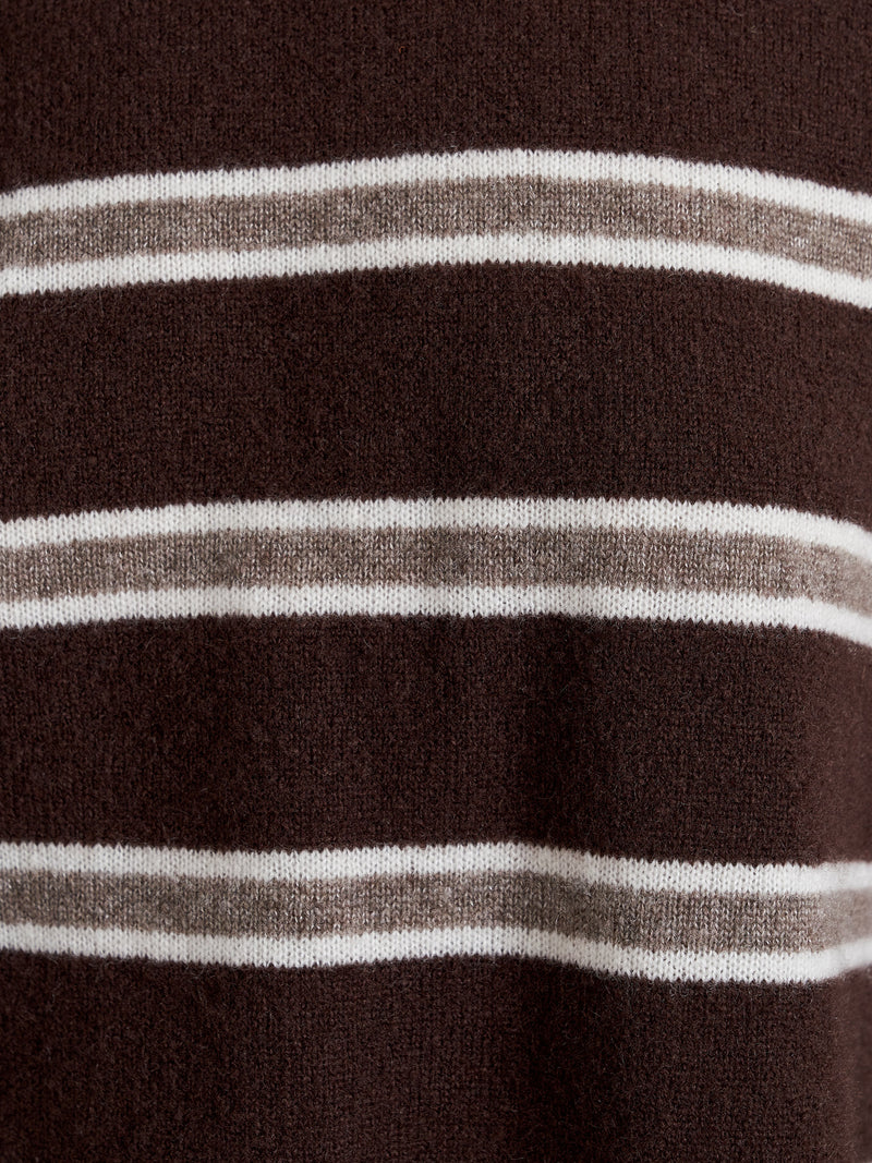 Striped Dominick Sweater - Brown/Taupe