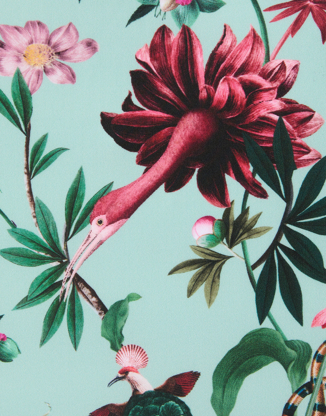 Sexy Swimsuit - Zooflora Mini Light Blue in Lycra