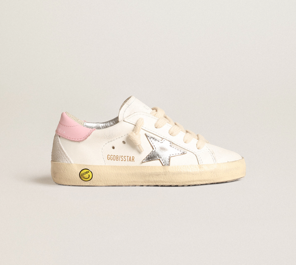 Kid's Superstar Sneaker - White/Pink/Silver