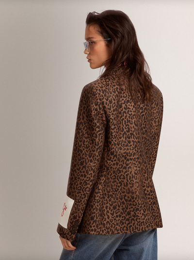 Single-breasted Blazer - Leopard