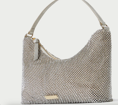 Cam Diamanté Baguette Bag - Gold