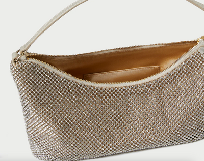 Cam Diamanté Baguette Bag - Gold