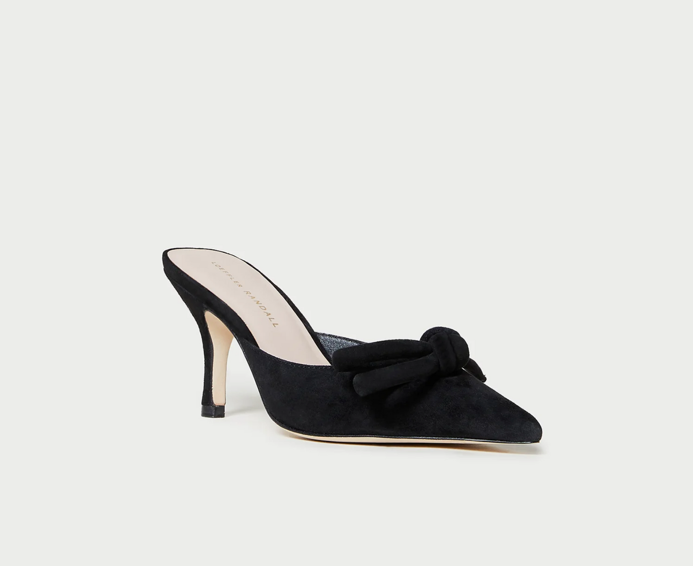 Amyra Bow Kitten Mule - Black