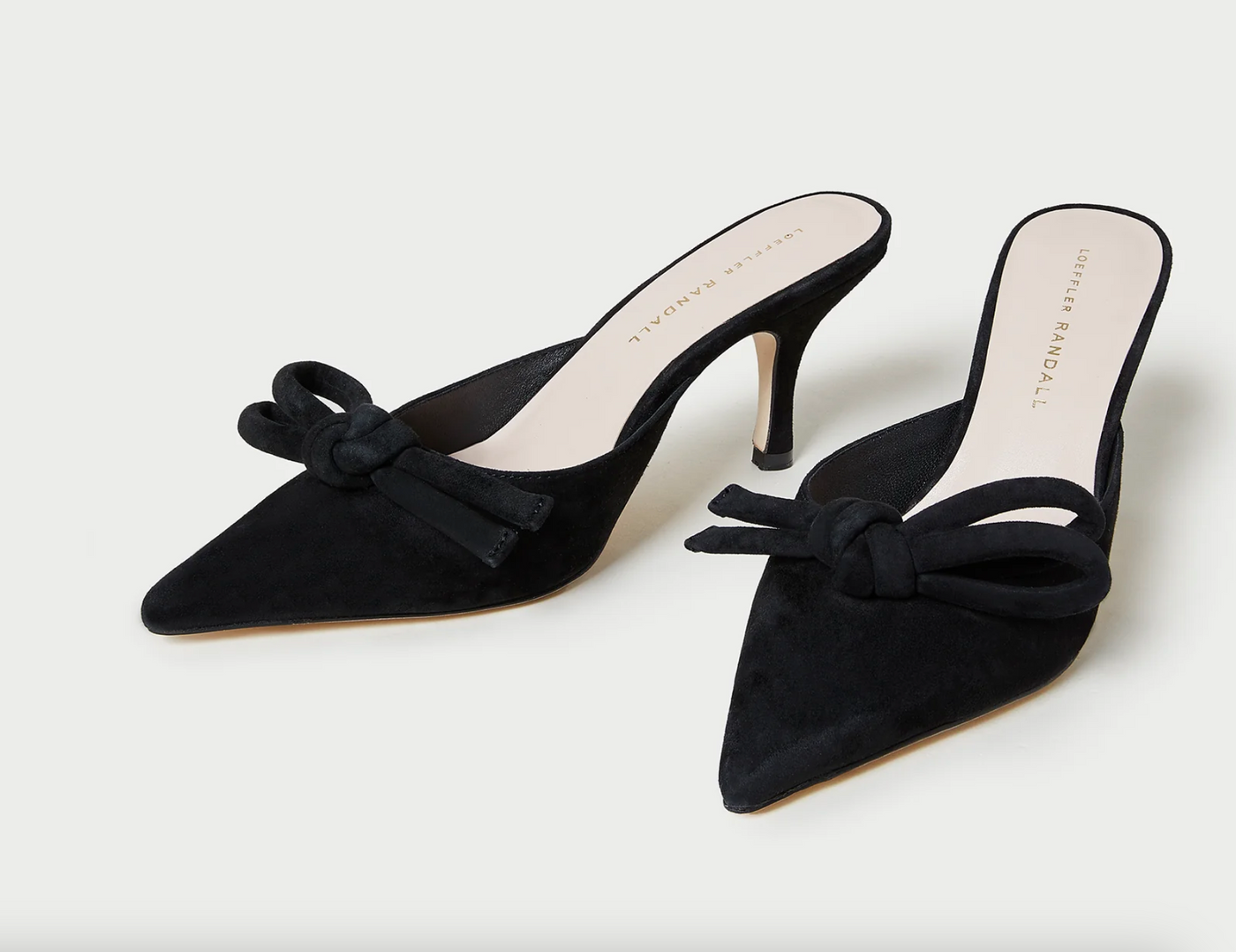 Amyra Bow Kitten Mule - Black