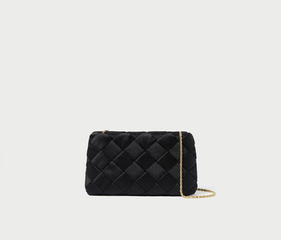 Auzeen Mini Woven Clutch - Black
