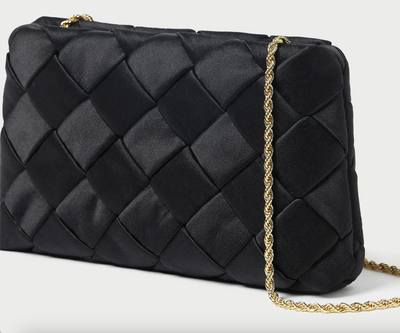 Auzeen Mini Woven Clutch - Black