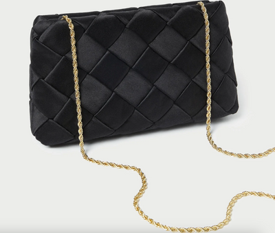 Auzeen Mini Woven Clutch - Black