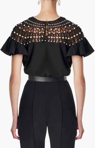 Embroidered Yoke Top