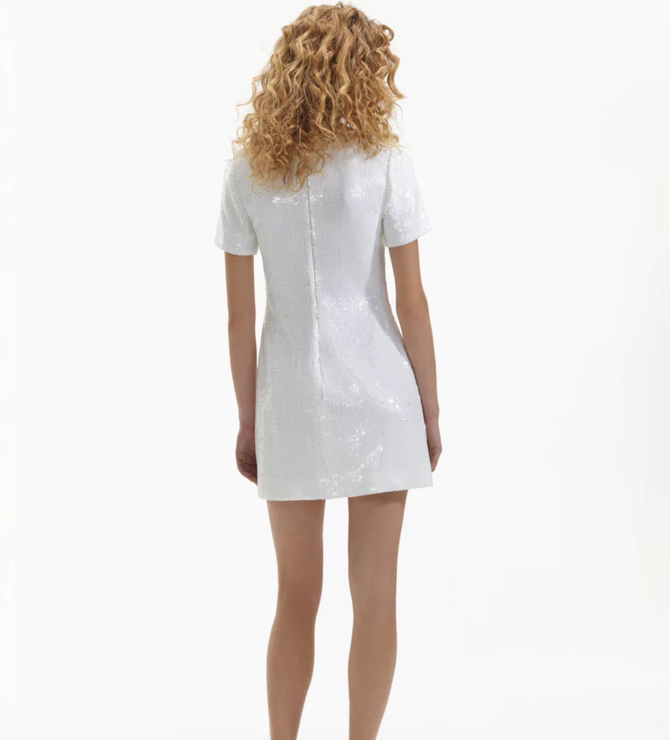SEQUIN MINI DRESS - White
