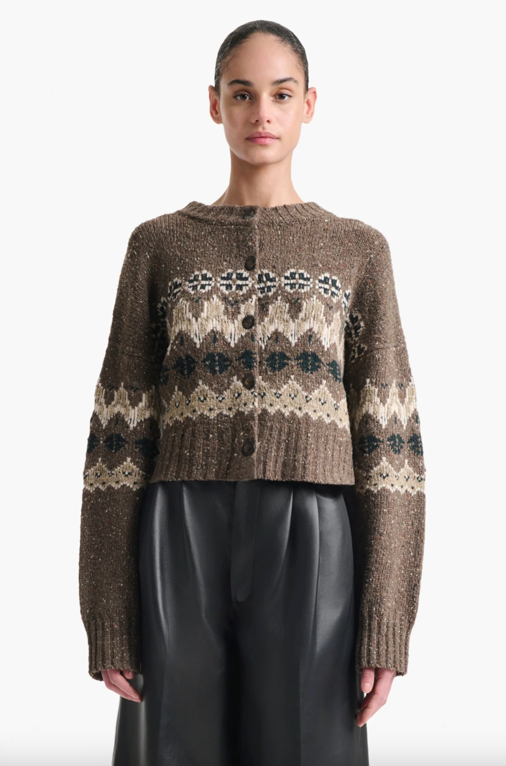 CAMMIE SWEATER - Oak Moss Fairisle