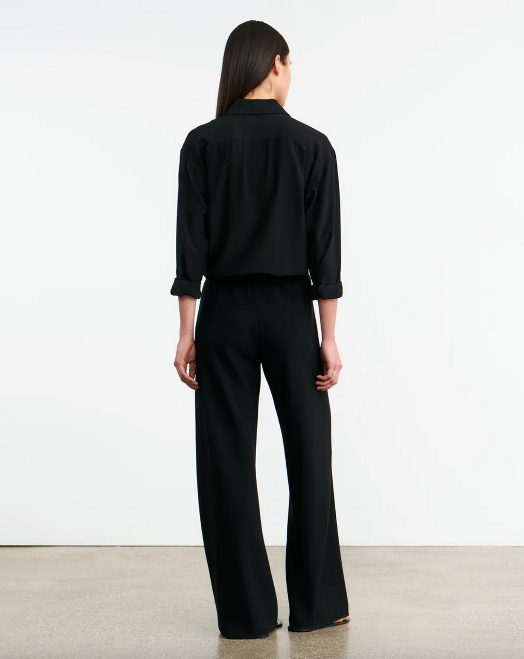 MARLOW WIDE LEG PANT - Black