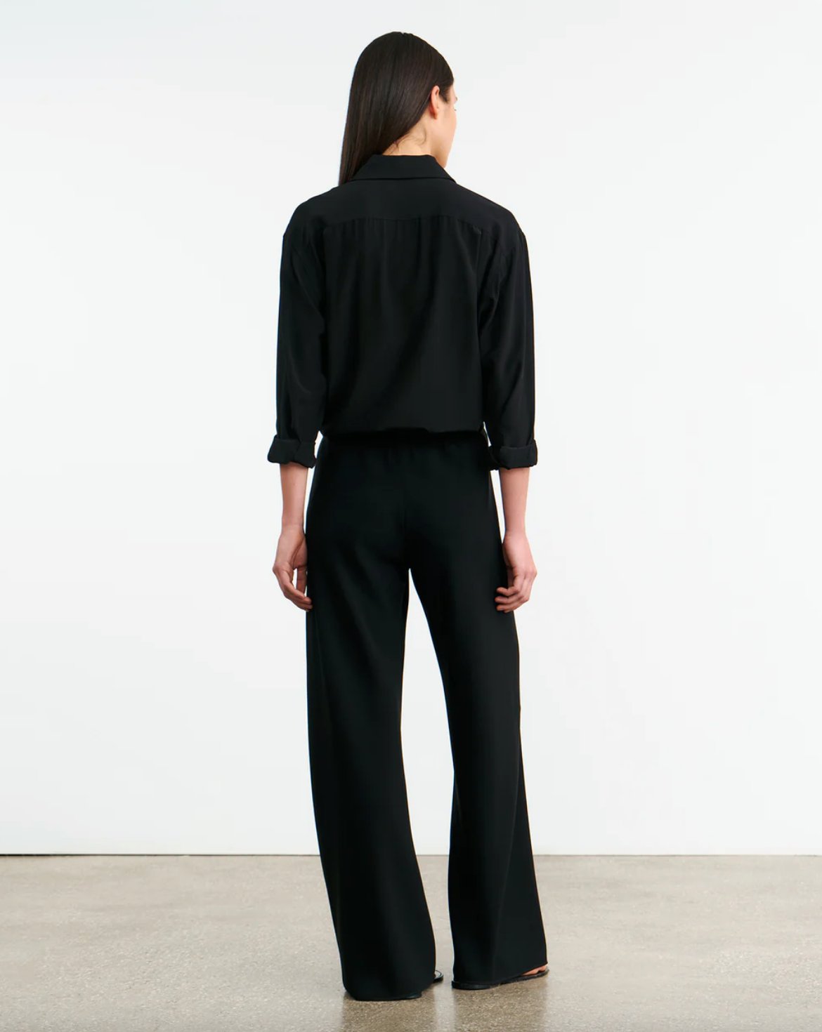 MARLOW WIDE LEG PANT - Black