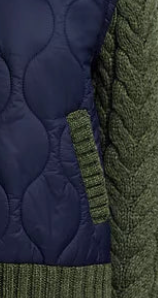 Patra Knit-Sleeve Quilted Jacket - More Colors Available