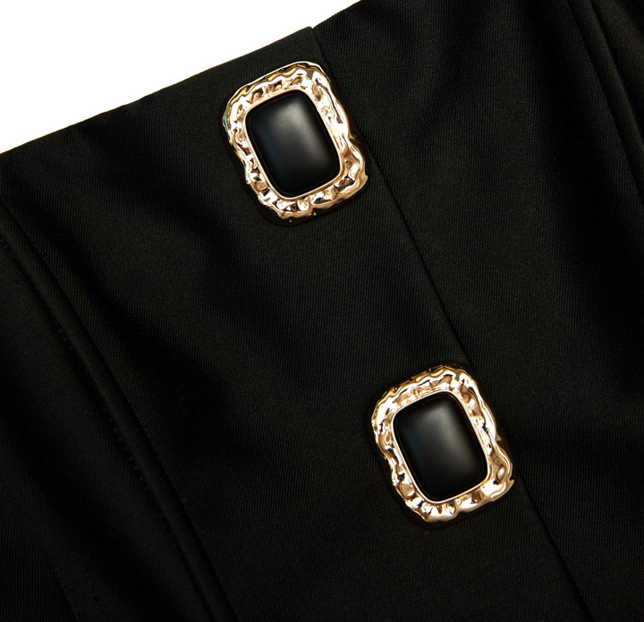 Taffeta Bandeau Jumpsuit - Black