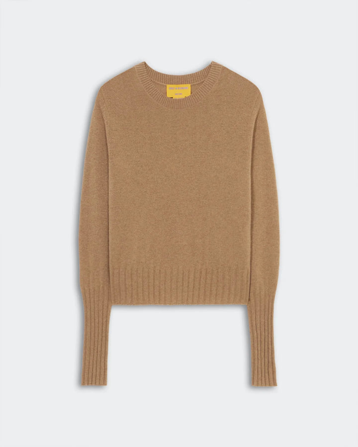 Shrunken Crew Sweater - Almond