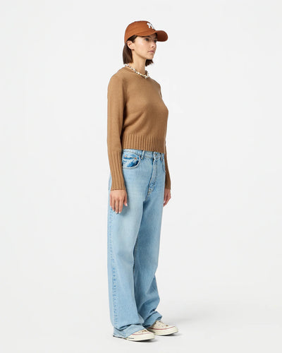 Shrunken Crew Sweater - Almond