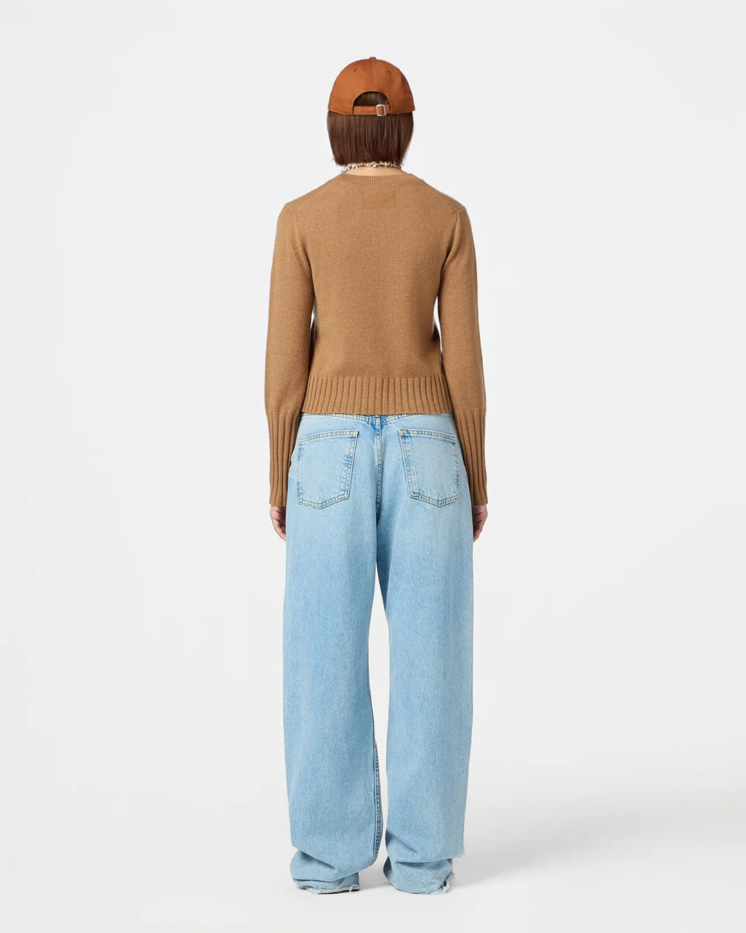Shrunken Crew Sweater - Almond
