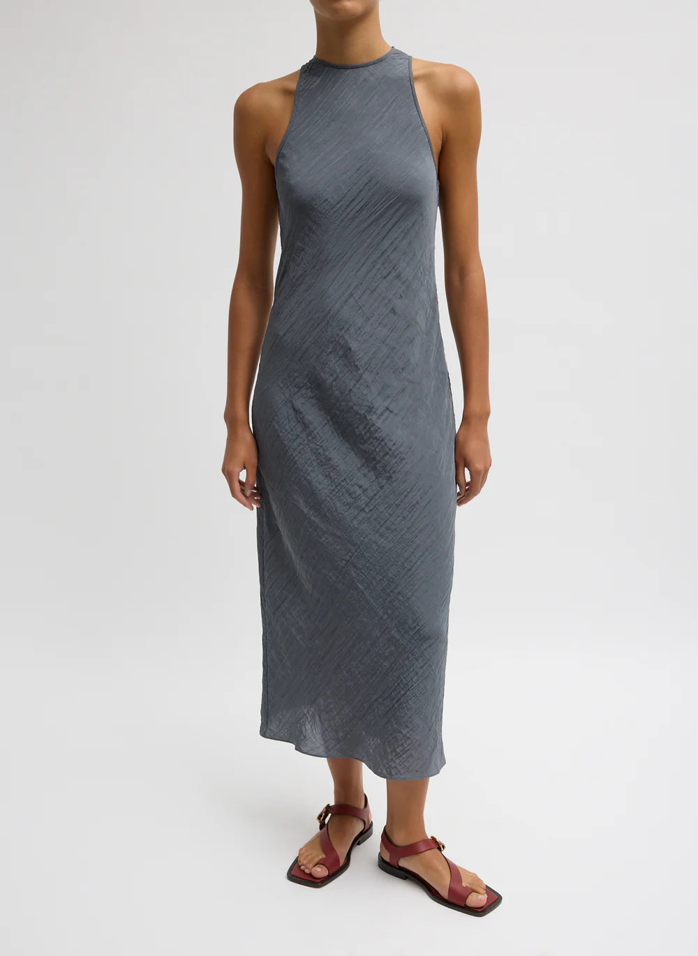 Crinkle Slip Midi Bias Dress - More Colors Available