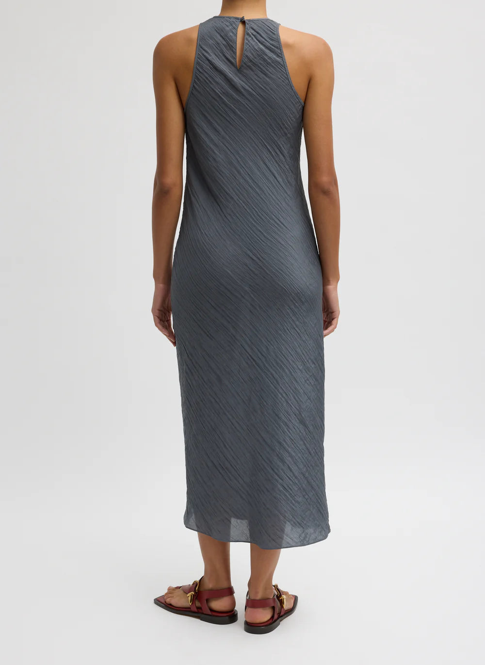 Crinkle Slip Midi Bias Dress - More Colors Available