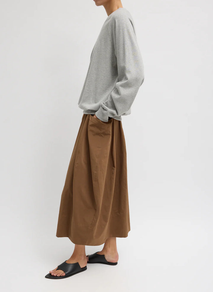 Nylon Lantern Skirt - Mocha