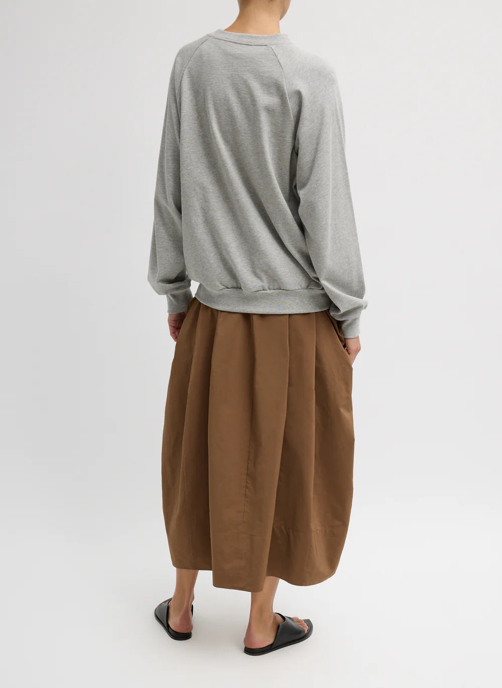 Nylon Lantern Skirt - Mocha