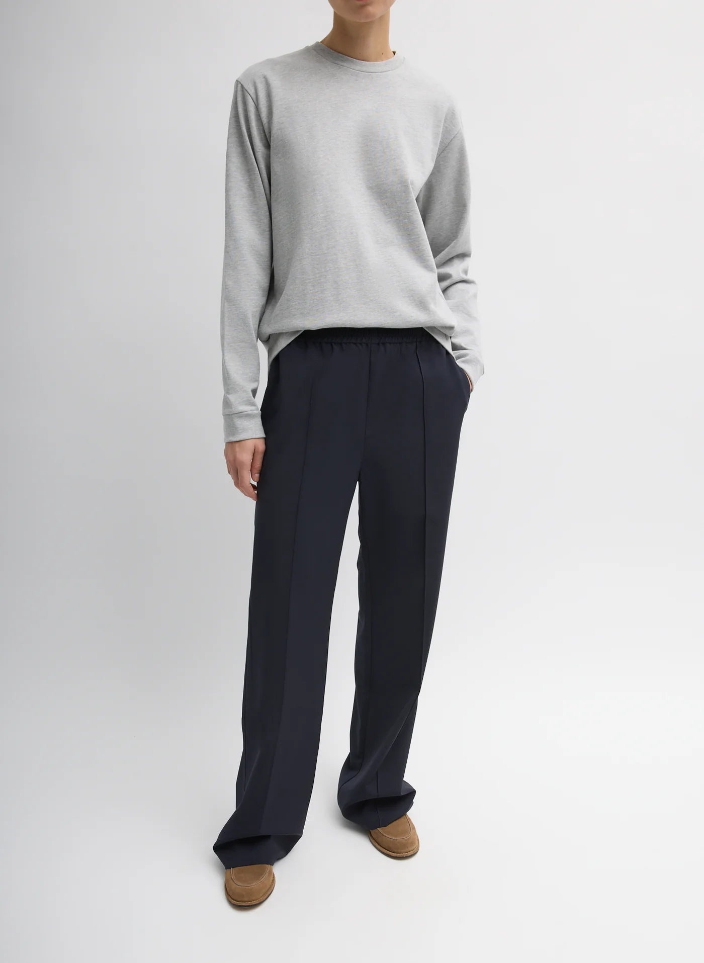 Tropical Wool Scottie Jogger - Navy