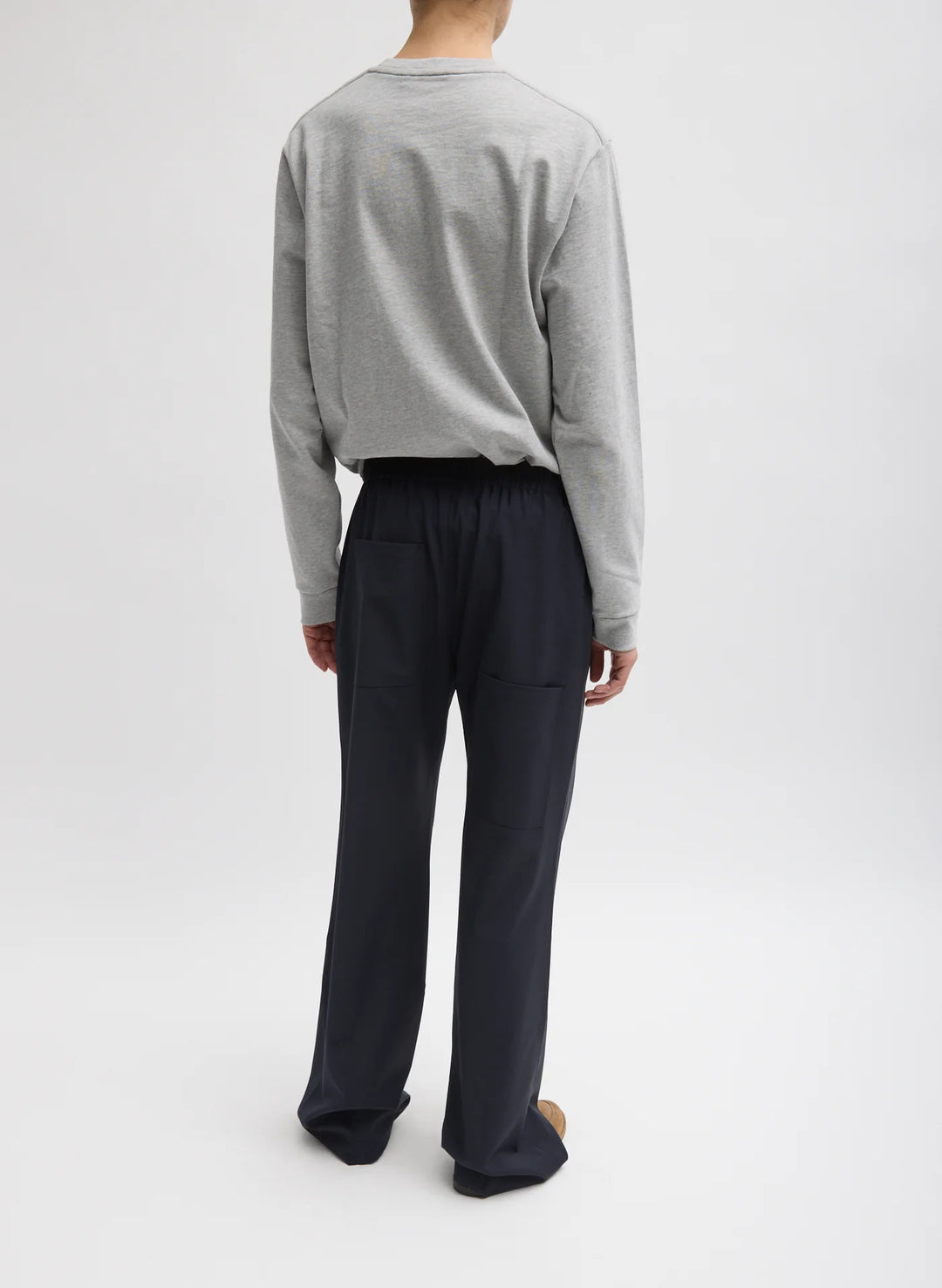 Tropical Wool Scottie Jogger - Navy