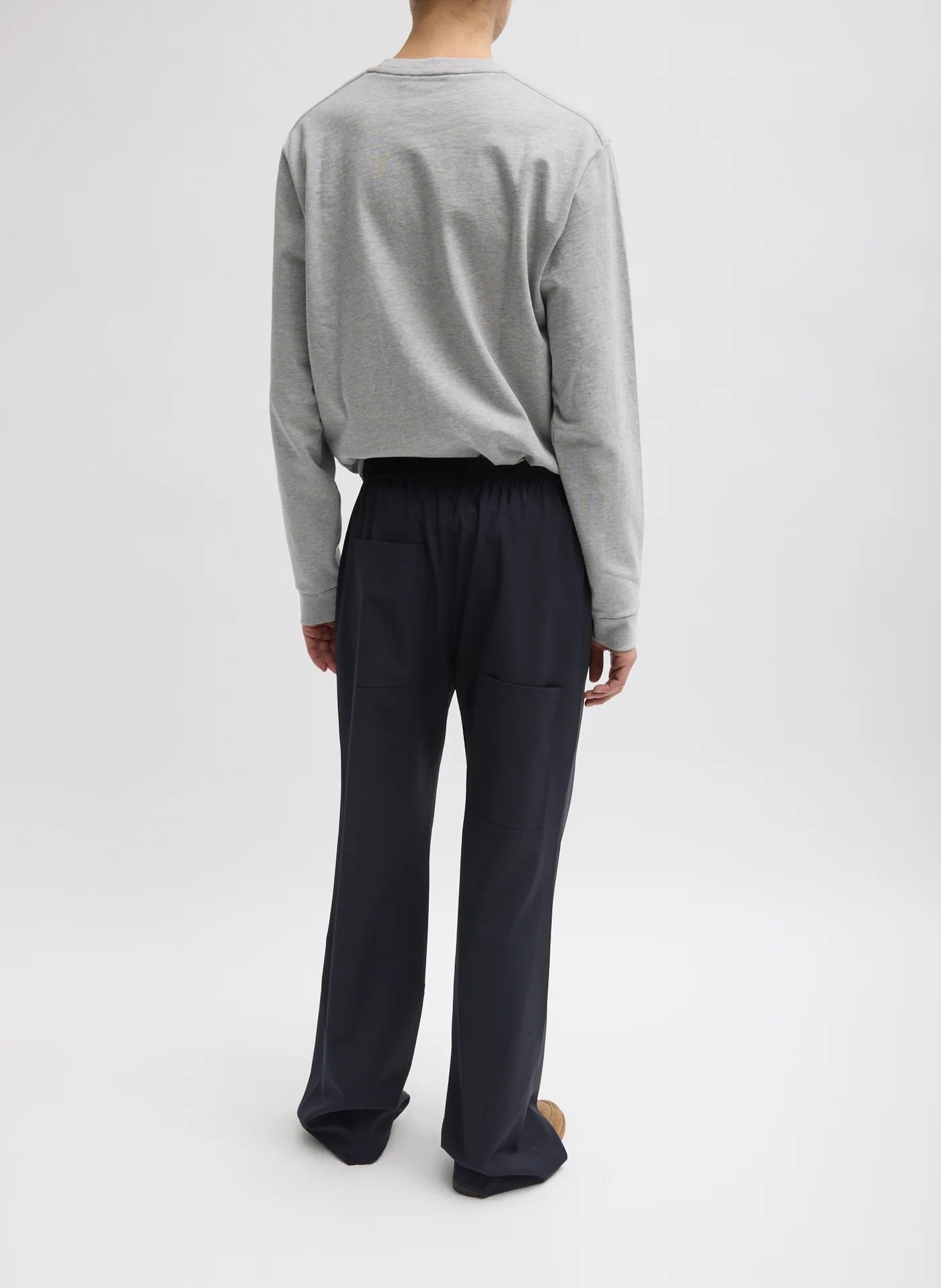Tropical Wool Scottie Jogger - Navy