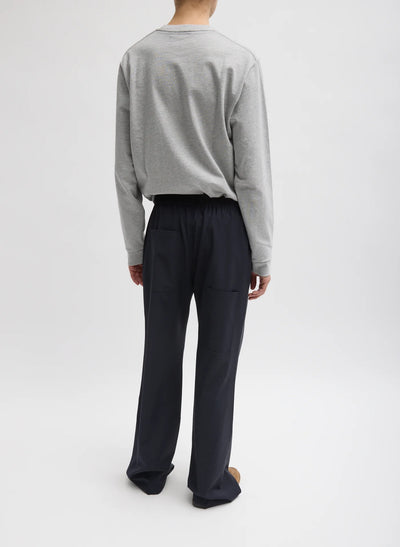 Tropical Wool Scottie Jogger - Navy