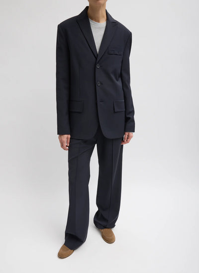 Tropical Wool Scottie Jogger - Navy