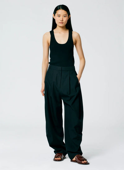 Refined Wool Tricotine Suiting Simon Trouser - Black