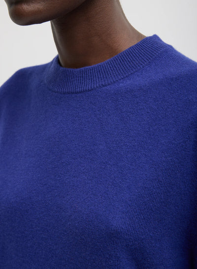 Washable Cashmere Oversized Easy T-Shirt - Ink Blue