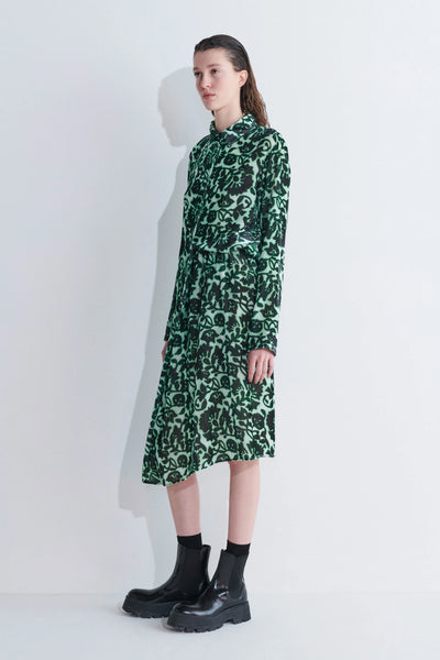 Tehli Fluid Button Down Blouse - Camelia Mint