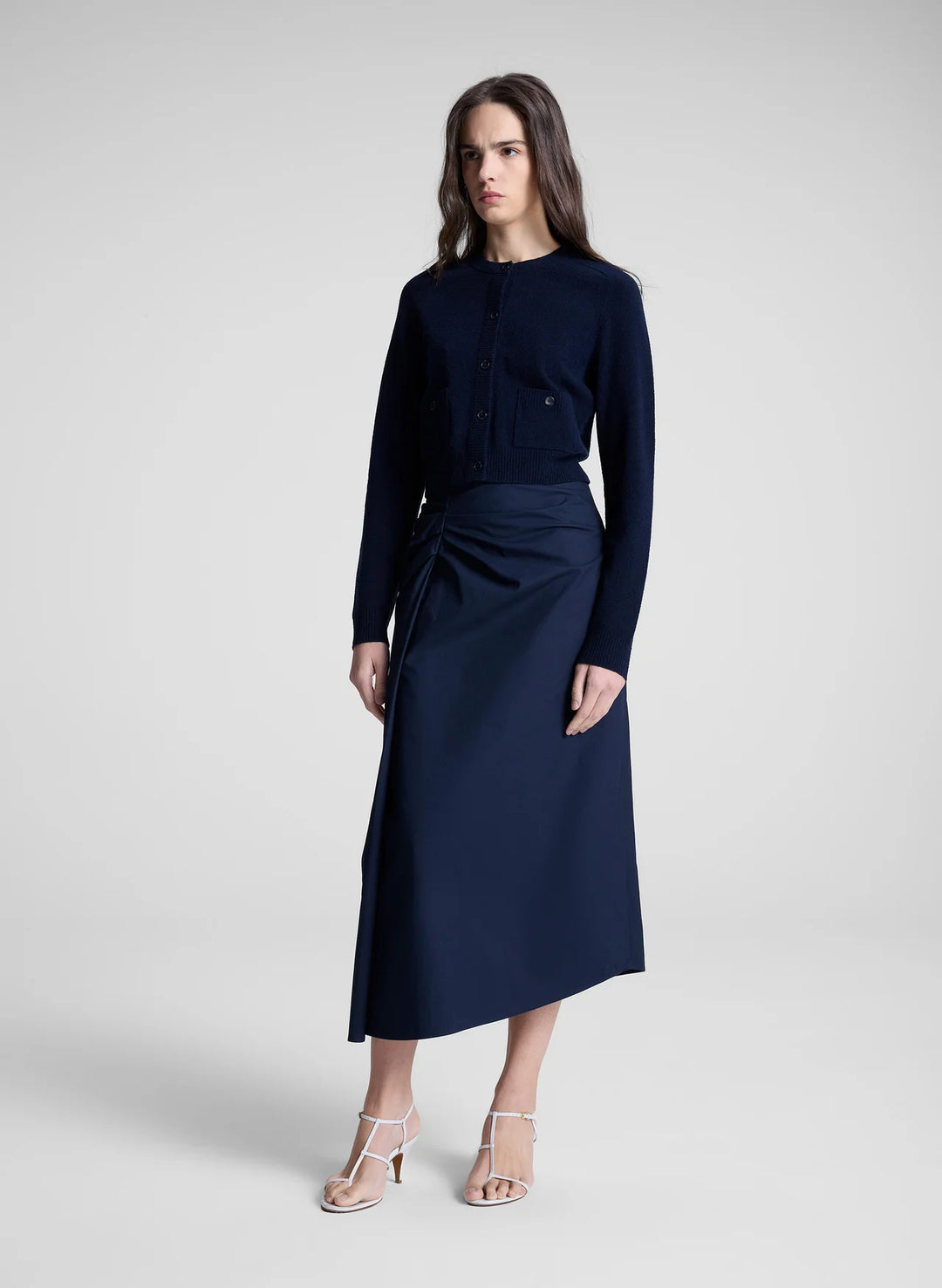 Tessa Midi Skirt - Deep Navy