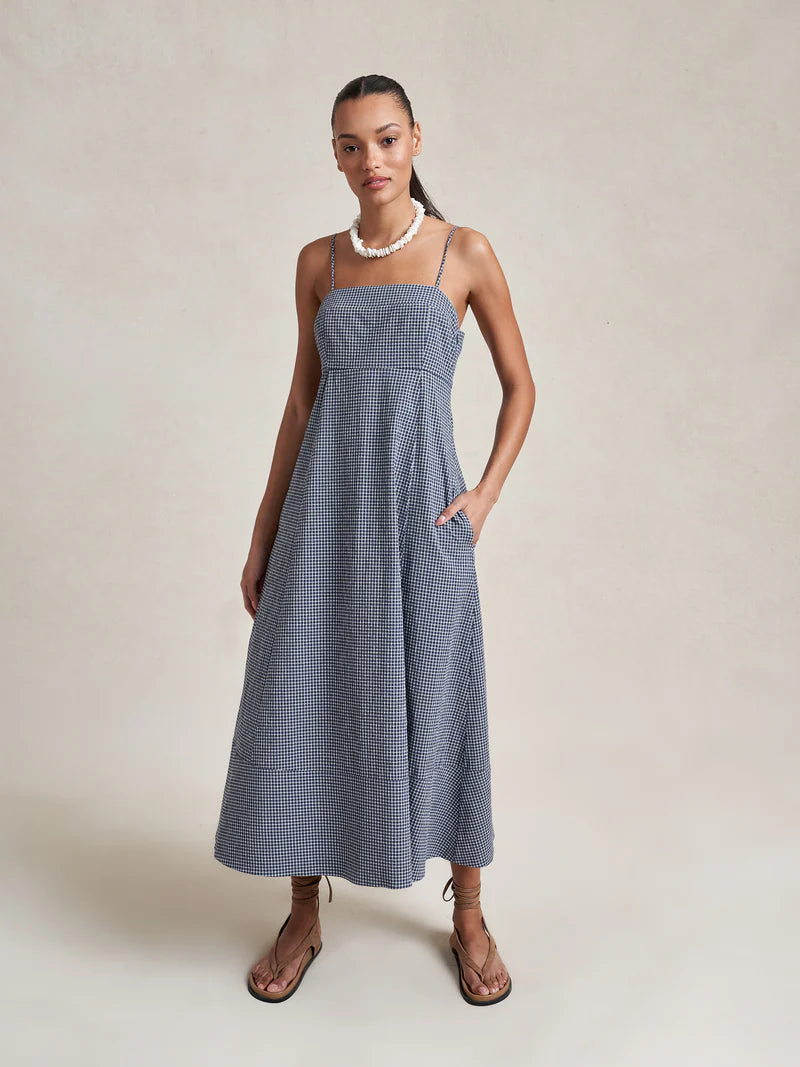 Thay Dress in Midnight & White Gingham