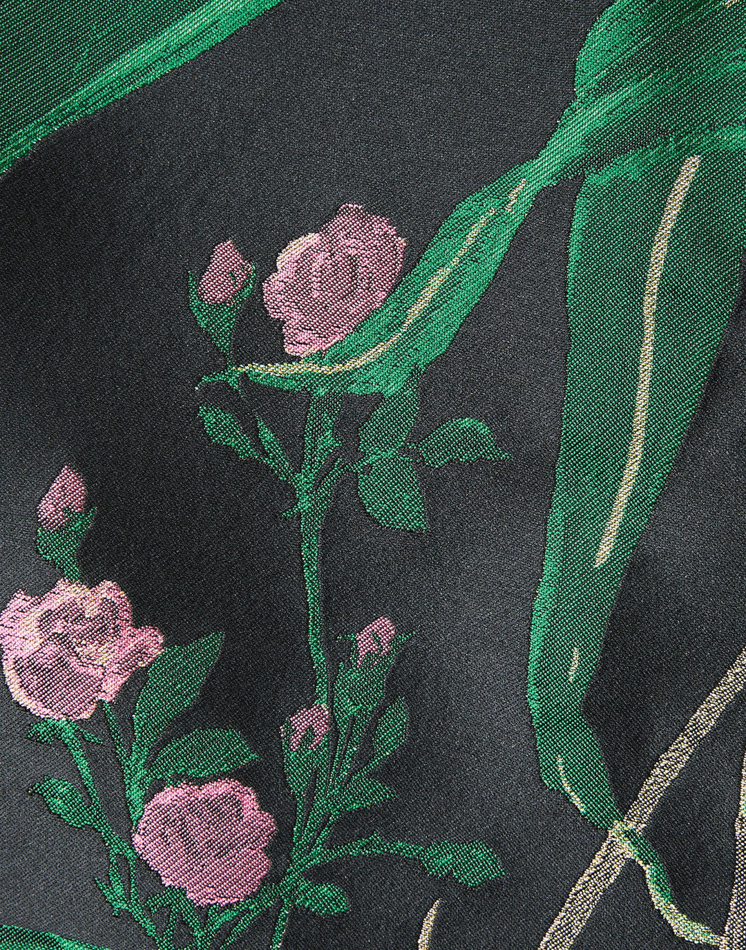 La Scala Top - Bamboo Black in Jacquard With Feathers