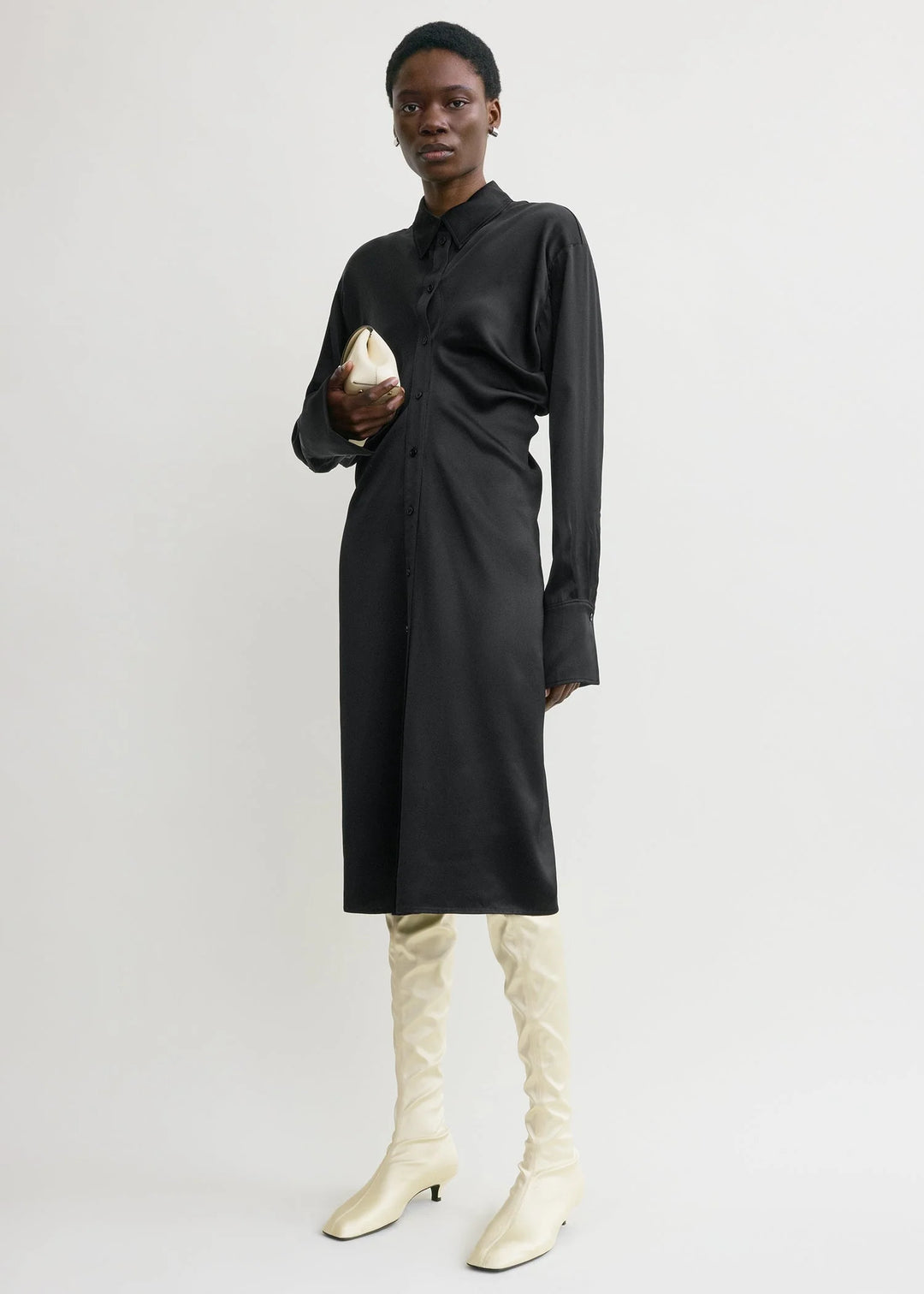 SLOUCH SHIRTDRESS - Black