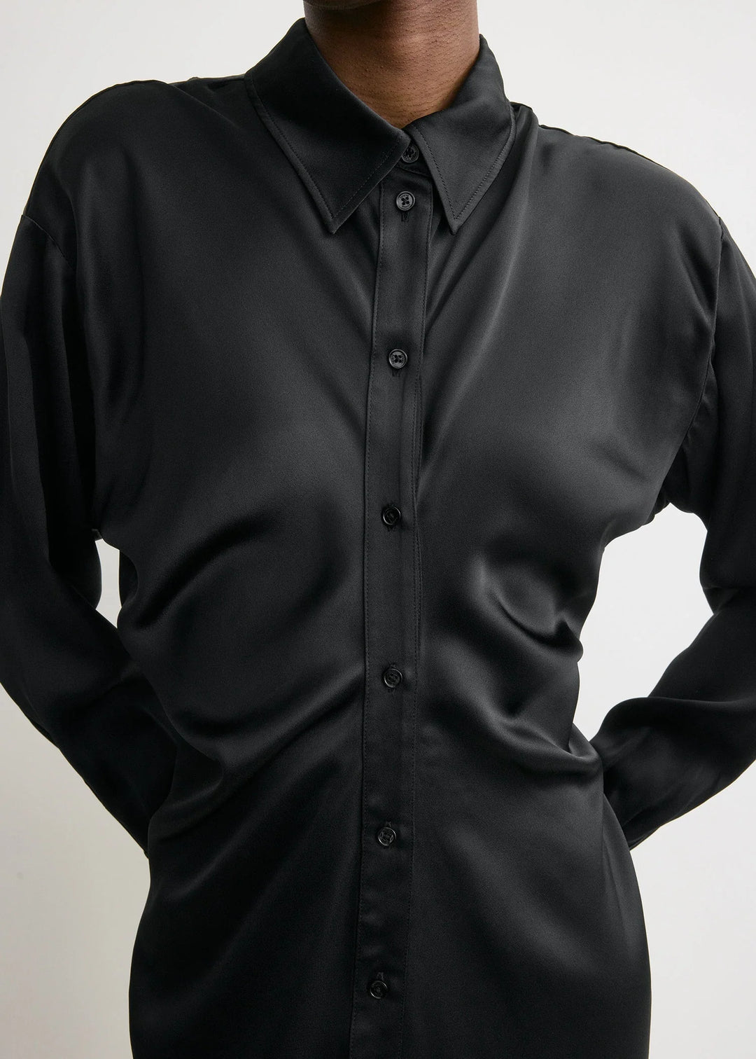 SLOUCH SHIRTDRESS - Black