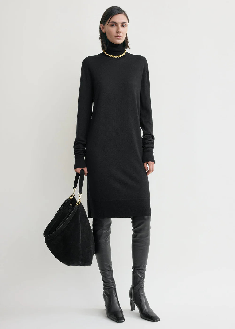 Turtleneck dress - Black