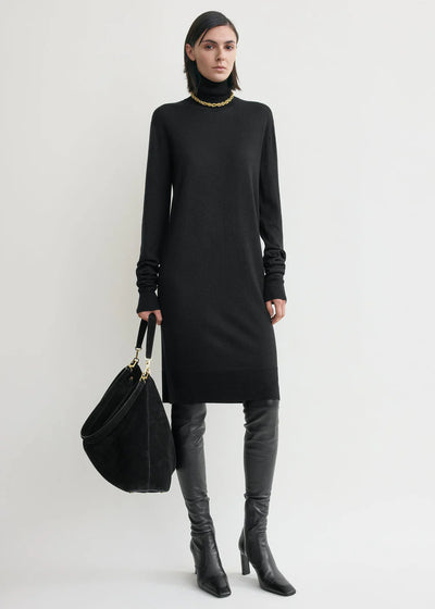 Turtleneck dress - Black