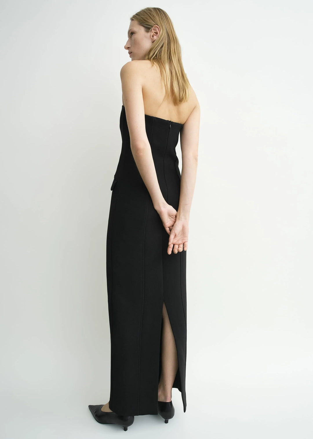 Strapless pocket dress - Black