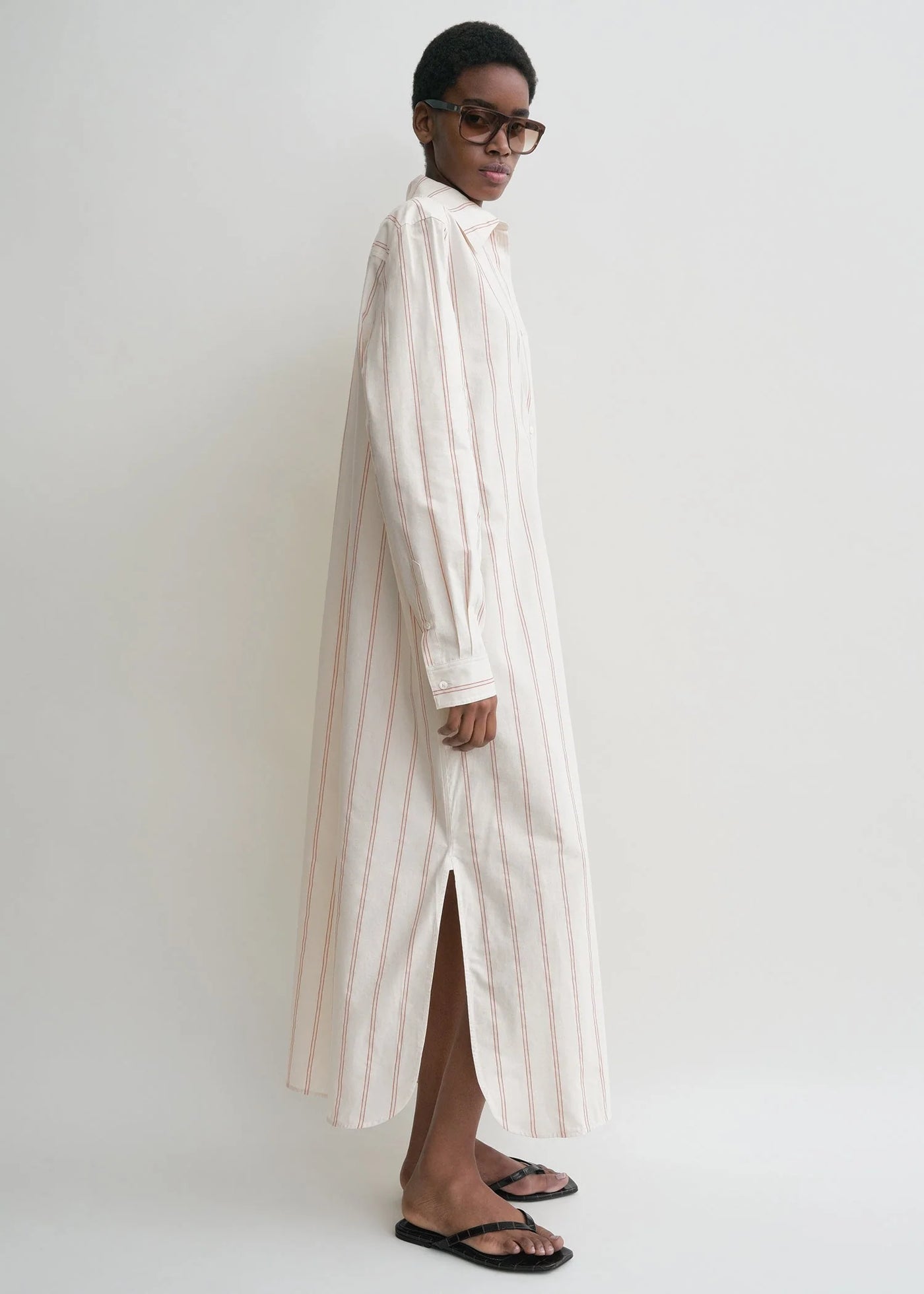 Striped Tunic Dress - Ecru/Blossom