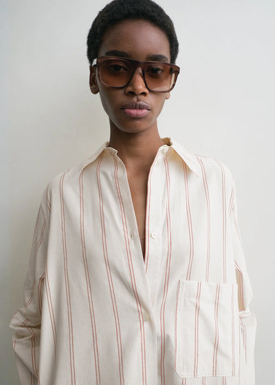 Striped Tunic Dress - Ecru/Blossom