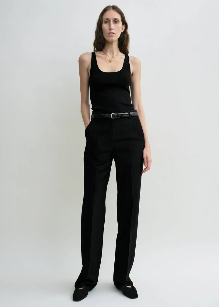 STRAIGHT SUIT TROUSERS - Black
