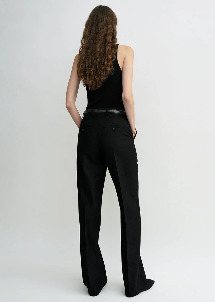 STRAIGHT SUIT TROUSERS - Black