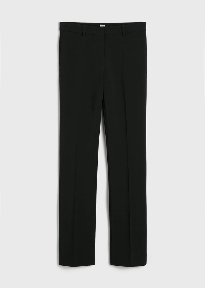 LOW WAIST SLIM TROUSERS - Black