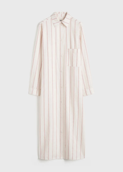 Striped Tunic Dress - Ecru/Blossom