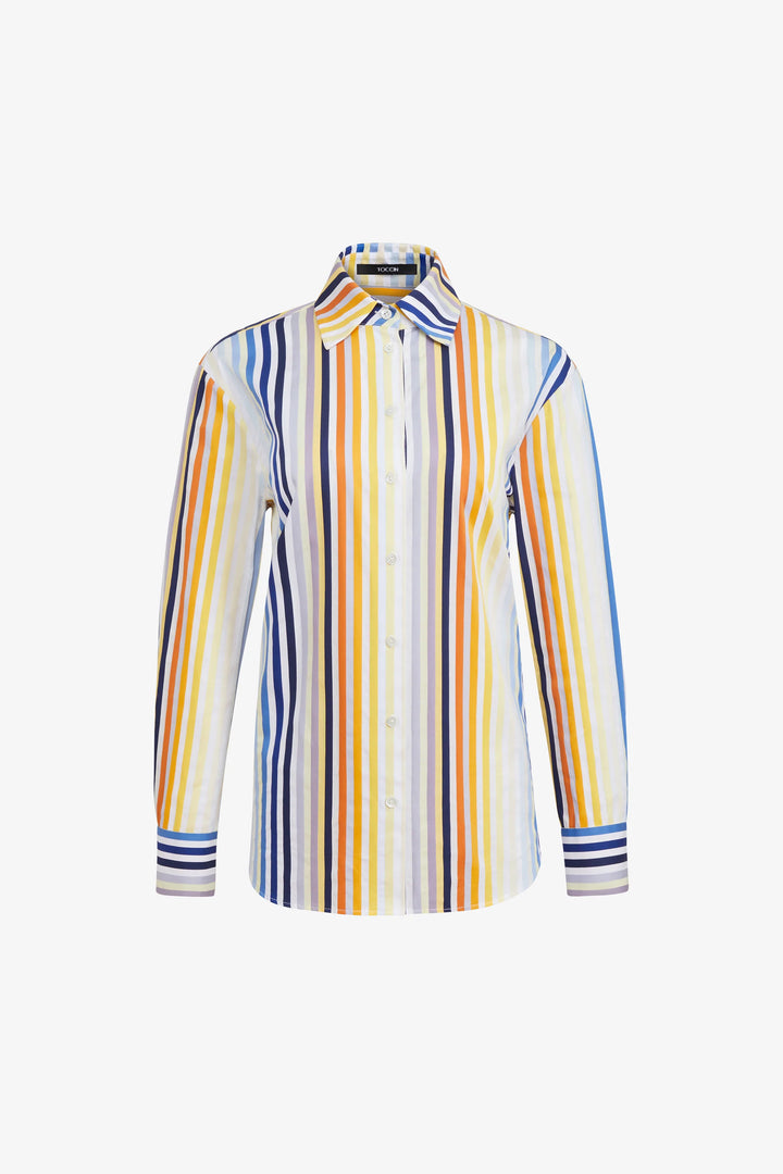 Brennan Boyfriend Shirt - Blue Multi