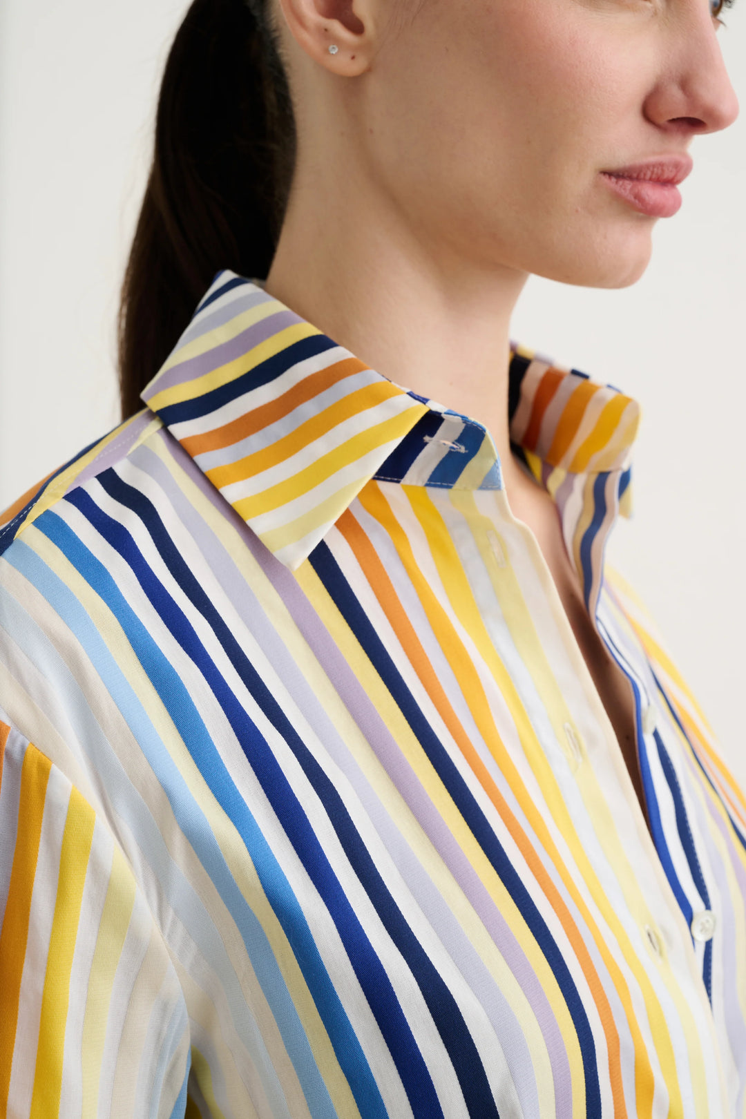 Brennan Boyfriend Shirt - Blue Multi
