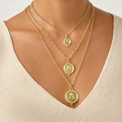 18K Medium Diamond Pavé Angel Pendant